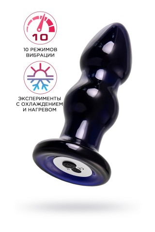 Стеклянная вибровтулка Sexus Glass 10 режимов (11, Ø 3.6 см)