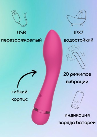 Перезаряжаемый вибратор Fantasy Whaley Pink (16.8, Ø 3.5 см)