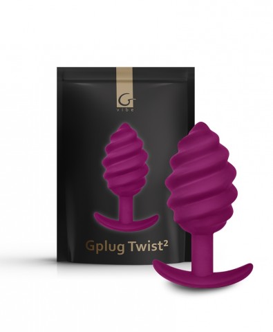 Анальная пробка Gvibe Gplug Twist 2 Raspberry (10, Ø 3.9 см)
