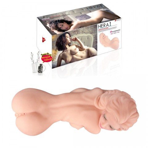 Мастурбатор Real Doll Whole body Hera 1 - три отверстия, с вибрацией и ротацией