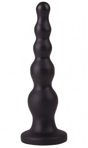 Анальная ёлочка Lovetoy из ПВХ черная (17.5, Ø 3.5 см)