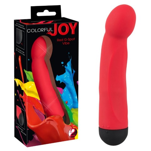 Вибратор для G-точки Joy Colorful красный (17.5, Ø 3.6 см)