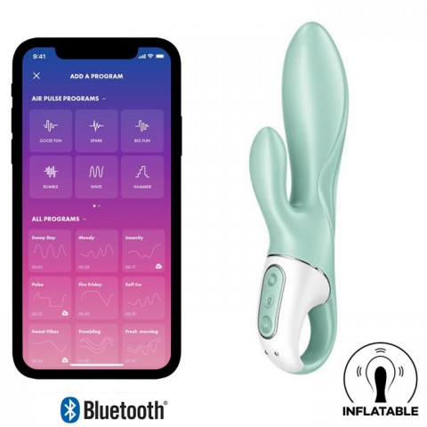 Вибратор Satisfyer Air Pump Bunny 5+, мятный