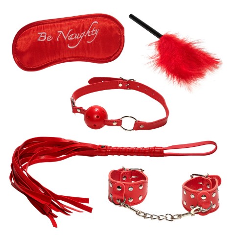Эротический набор БДСМ Джага-Джага из 5 предметов в красном цвете