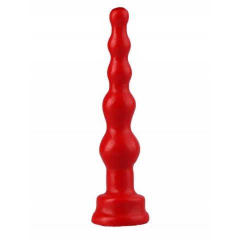 Анальный стимулятор Джага-Джага елочка, красная (14.5, Ø 3.5 см)