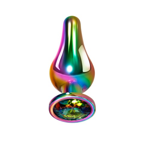 Evolved RAINBOW METAL PLUG S Радужная анальная пробка (9.4, Ø 3.2 см)