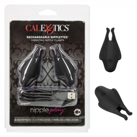 Зажимы для сосков Nipple Play Rechargeable, черные