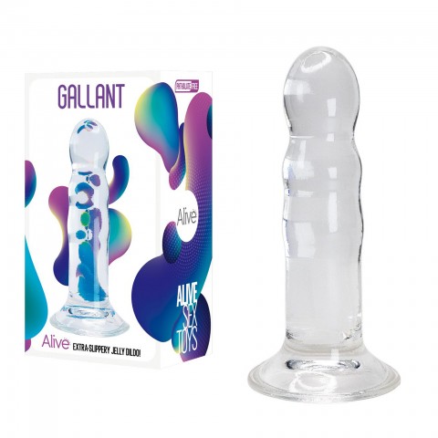 Фаллоимитатор Gallant Jelly Dildo прозрачный (16, Ø 3.5 см)