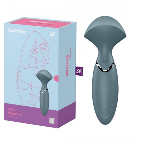 Вибромассажёр мини Satisfyer Mini Wand-er, серый