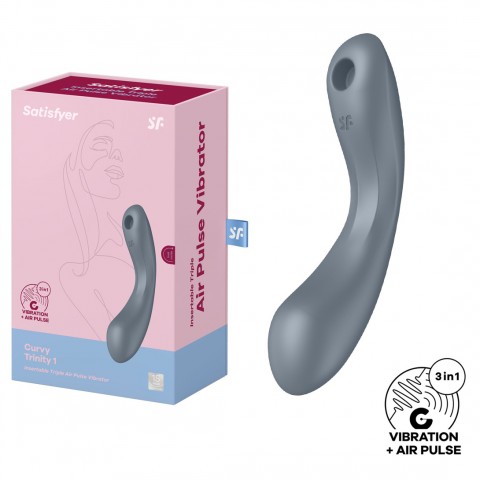 Вибростимулятор Satisfyer Curvy Trinity 1, серый