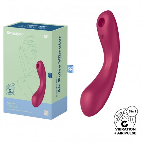 Вибростимулятор Satisfyer Curvy Trinity 1, красный