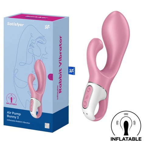 Вибромассажёр-кролик Satisfyer Air Pump Bunny 2 с функцией надува