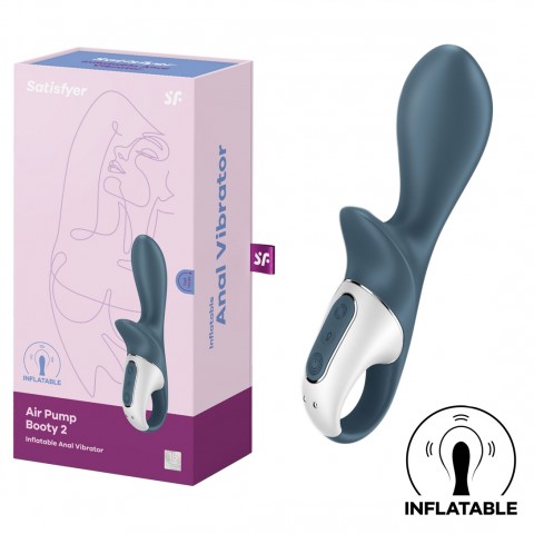 Анальный вибромассажёр Satisfyer Air Pump Booty 2 с функцией надува