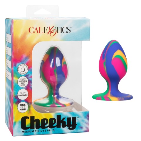 Анальная пробка из силикона CHEEKY MEDIUM TIE-DYE PLUG (7.5, Ø 3,3 см)