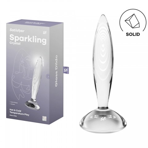 Стеклянный фаллоимитатор Satisfyer Sparkling Crystal (21, Ø 3 см)