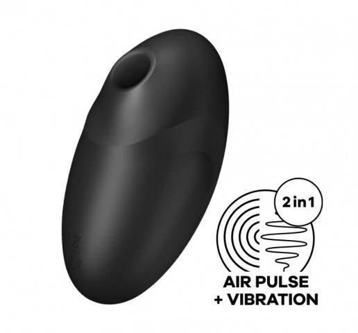 Вакуумно-волновой стимулятор с вибрацией Vulva Lover 3, чёрный