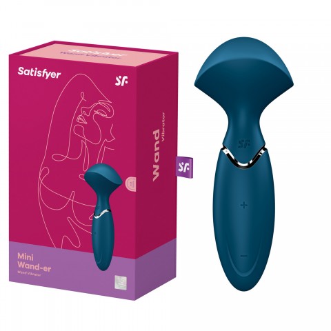 Вибромассажёр мини Satisfyer Mini Wand-er, синий