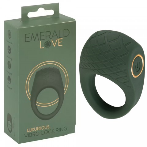 Эрекционное кольцо Emerald Love Luxurious с вибрацией (6.5, Ø 3 см)