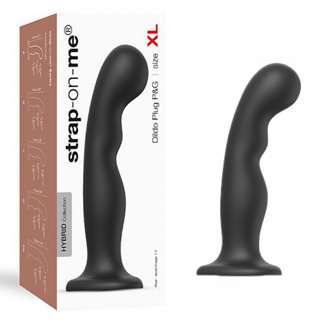 Фаллоимитатор Strap-On-Me Dildo Plug P&G черный (XL - 17.5, Ø 4.2 см)