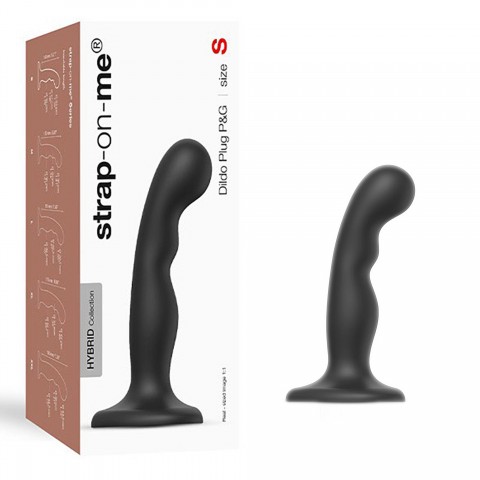 Фаллоимитатор Strap-On-Me Dildo Plug P&G черный (S - 14, Ø 3.3 см)