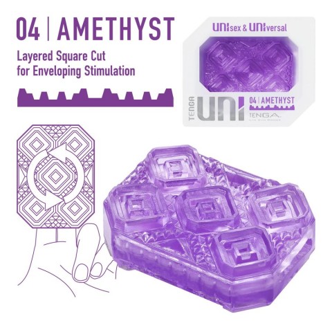 Мастурбатор/насадка на палец Tenga Uni Amethyst