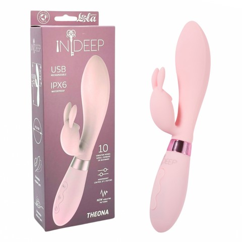 Вибратор Indeep PRO Theona Pink с 2 моторами (21.5, Ø 3.3 см)