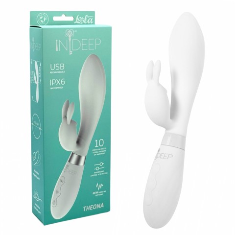 Вибратор Indeep PRO Theona White с 2 моторами (20, Ø 3.3 см)