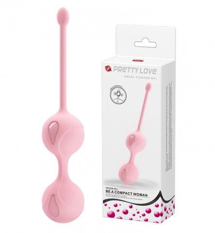 Pretty Love Kegel Tighten Up II, вагинальные шарики на сцепке, розовые (16.3, Ø 3.2 см)