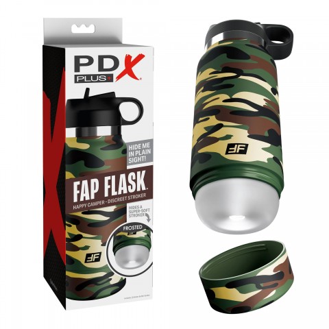 Мастурбатор PDX Plus Fap Flask - Happy Camper, хаки