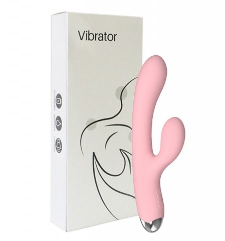 Силиконовый вибратор-кролик G spot Vibrating, розовый