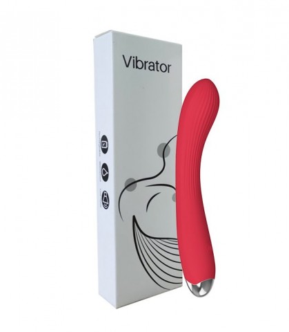 Гибкий силиконовый вибратор Vibrating Massager, красный