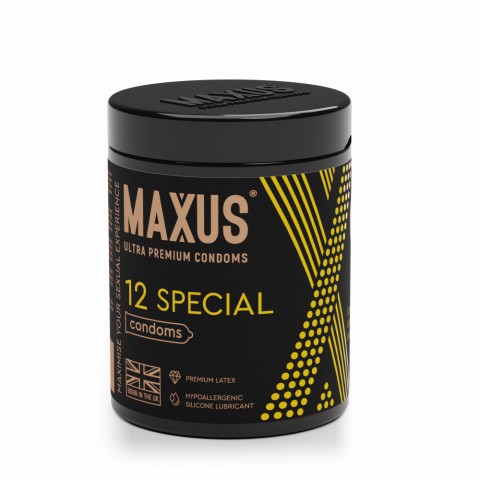 Презервативы точечно-ребристые MAXUS Special X-Edition, 12 шт