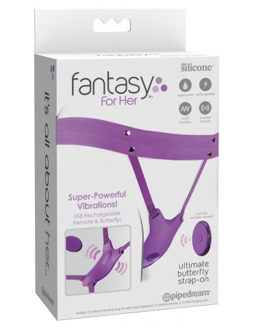 Трусики с вибрацией и пультом ДУ Fantasy For Her - Ultimate Butterfly Strap-On