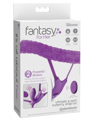 Трусики с вибрацией и пультом ДУ Fantasy For Her - Ultimate G-Spot Butterfly Strap-On