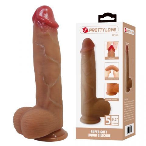 Фаллоимитатор из жидкого силикона Pretty Love Orton (23.5, Ø 4.9 см)