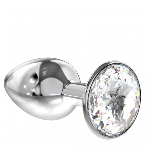 Большая анальная пробка Diamond Clear Sparkle XL (11, Ø 4.3 см)