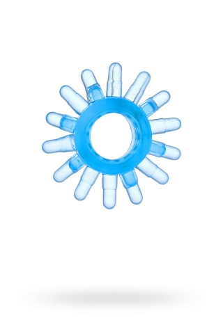 Эрекционное кольцо на пенис TOYFA Basic, TPE, синий