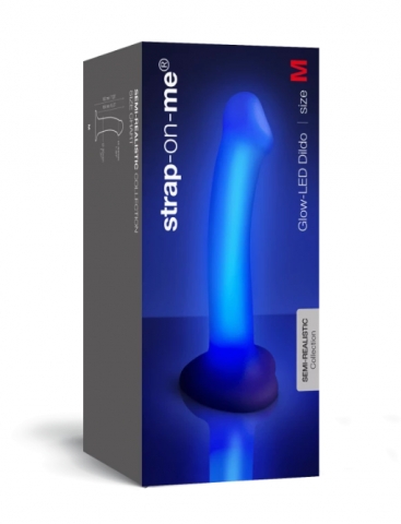 Фаллоимитатор Strap-On-Me Semi-Realistic Glow-LED, светящийся (M - 15.2, Ø 3.8 см) Фаллоимитатор Strap-On-Me Semi-Realistic Glow-LED, светящийся (M - 15.2, Ø 3.8 см)