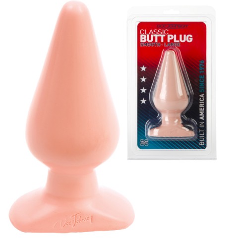 Большая анальная телесная пробка Classic Butt Plug Smooth - Large (14, Ø 5.7 см)