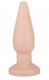 Анальный плаг с ребристый Lovetoy из ПВХ телесный(14, Ø 3.2 см)