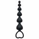 Анальная цепочка Heart's Beads Black (18, Ø 3 см)