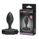 Анальная пробка с мощной вибрацией PrettyLove Vibra Butt Plug, черная (8.6, Ø 2.7 см)