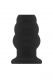 Полая анальная пробка-тоннель No51 - Hollow Tunnel ButtPlug чёрная (Large) (12.7, Ø 7.1 см)