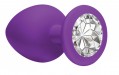 Анальная пробка Emotions Cutie Large Purple clear crystal (9.5, Ø 4.2 см)