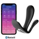 Satisfyer Top Secret+ анально-вагинальный вибромассажер со стимулятором клитора, чёрный