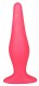 Анальная пробка с узким кончиком Lovetoy из ПВХ розовая (14, Ø 3.3 см)