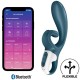Вибратор-кролик Satisfyer Hug me, серо-голубой