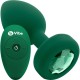 Вибрирующая втулка Vibrating Jewel Plug M/L, зелёная (10.5, Ø 4 см)