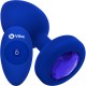 Вибрирующая втулка Vibrating Jewel Plug L/XL, синяя (11.1, Ø 4.5 см)
