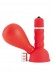 Вибромассажер для сосков Black & Red by TOYFA с грушей, красный